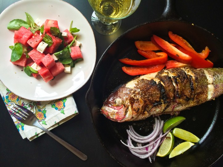 Served with a northern Spanish white from Ganeta Txakolina vineyards.