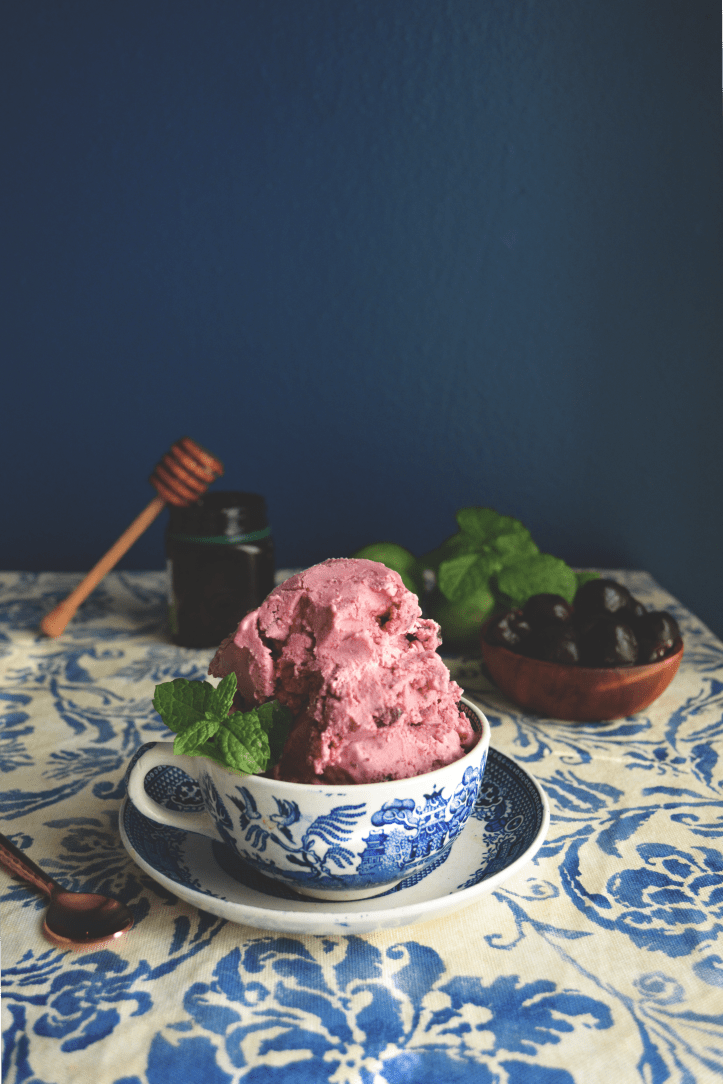 Coconut Cherry Lime Vegan Ice Cream Recipe - The Model Well Fed