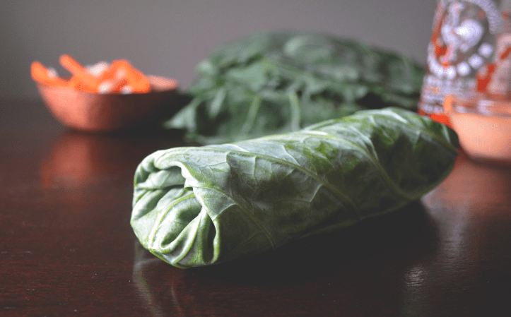 COLLARD Green Banh Mi Vietnamese Sandwich WRAP5